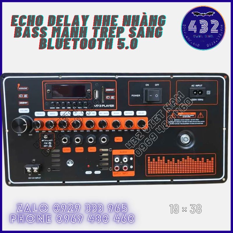 [Mã ELHACE giảm 4% đơn 300K] Bo Mạch Loa Kéo Echo Delay Nguồn Xuyến Công Suất Lớn 4 Tấc Đôi, 5 Tấc MẠnh Mẽ Nhất