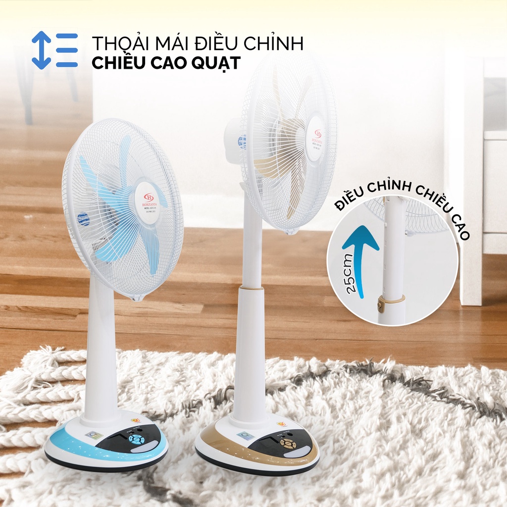 Quạt sạc tích điện để bàn AC&DC 16 inch Honjianda FL416