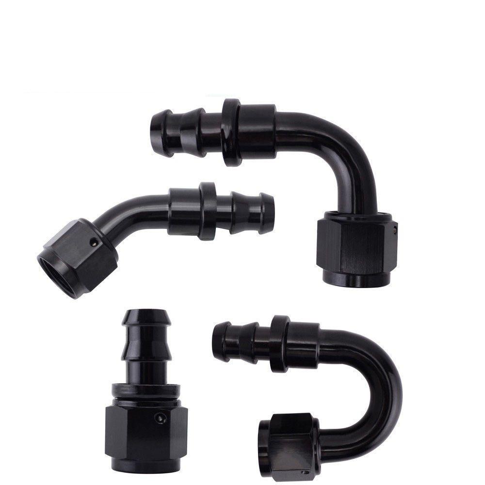 Ống Dẫn Nhiên Liệu Bằng Nhôm Màu Đen 0 45 90 180 Độ AN6