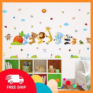 ⚡️𝗙𝗥𝗘𝗘𝗦𝗛𝗜𝗣⚡️ Decal dán tường Thú nhổ cà rốt số 2