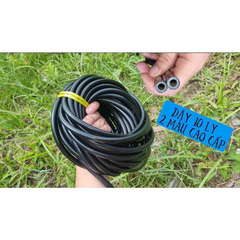 DÂY THUN TRÒN CAO CẤP 2 MÀU 10MM RỔNG 6MM LY NÁ CAO SU