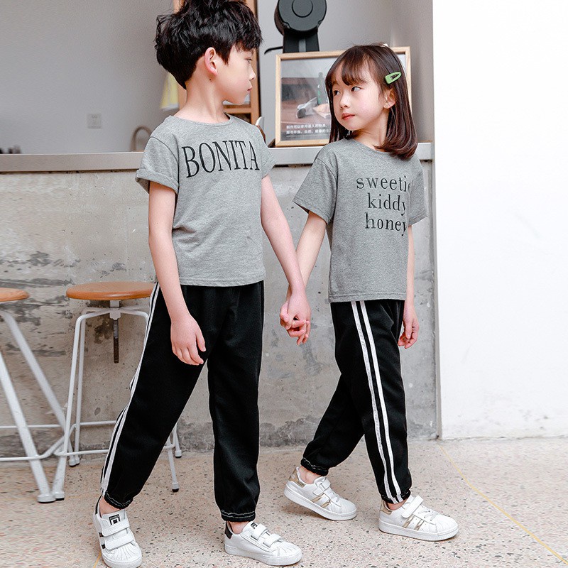 Quần Dài Thể Thao Thời Trang Cho Bé Trai / Gái 100-150cm