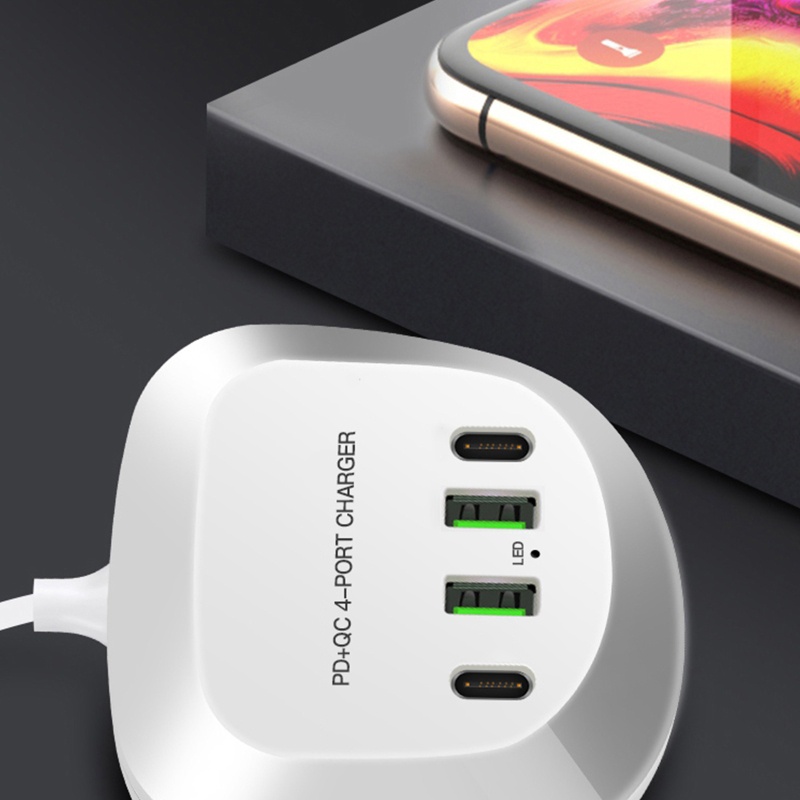 Tẩu Sạc Alli 40W Hai Cổng USB Type-C 4 Cổng Tiện Dụng