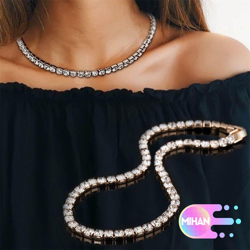 Dây chuyền đính đá zircon phong cách sang trọng thời trang