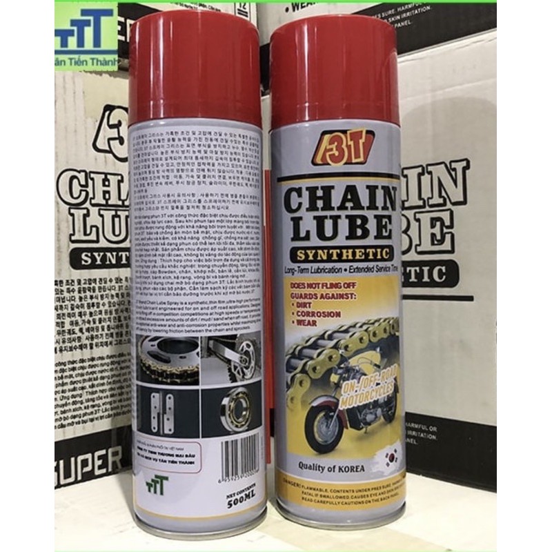 Chai Xịt bôi trơn và bảo dưỡng xích 3T Chain Lube 500ml