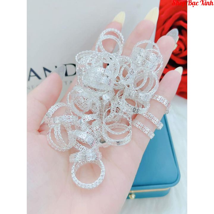 Nhẫn kim t iền, nhẫn bạc xịn, chiêu tài lộc