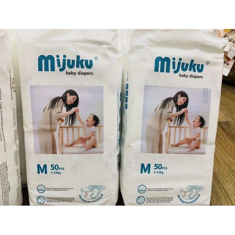 [freeship]100 Bỉm dán mijuku size m l xl xxl xxxl 100 miếng
