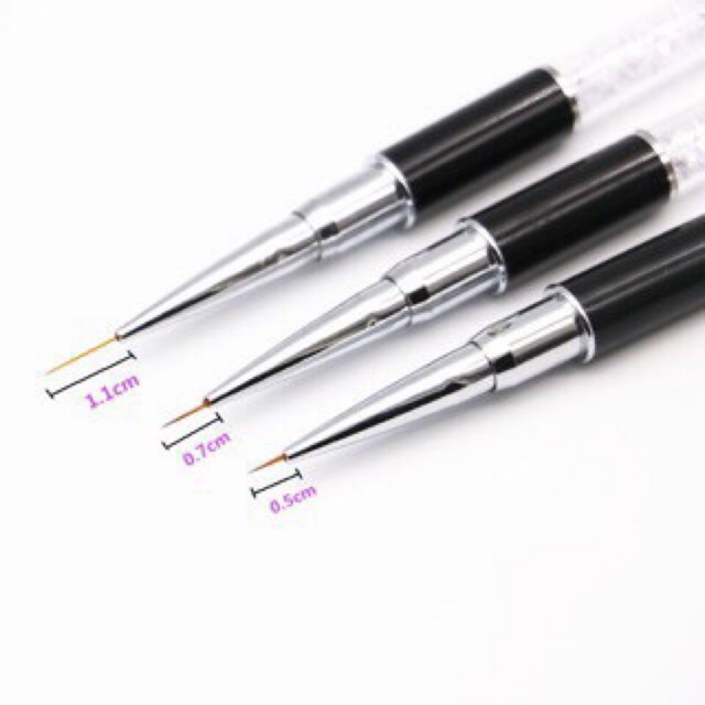 Set cọ nét 3 cây cán đá