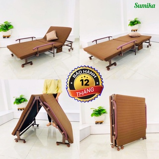 Giường nệm gấp xếp gọn nâng đầu Hàn Quốc SUMIKA 339 (rộng 90cm, dài 192cm, cao 35cm, tải trọng 300kg)
