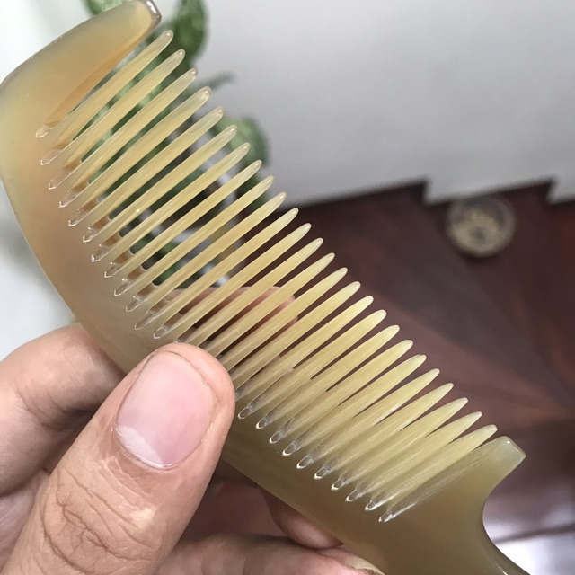 Lược sừng xuất Nhật (Size: L - 18cm) ❤️FREESHIP đơn &gt; 50k❤️ Lược trơn chuôi sóng cao cấp /Horn Comb of HAHANCO (COH178)