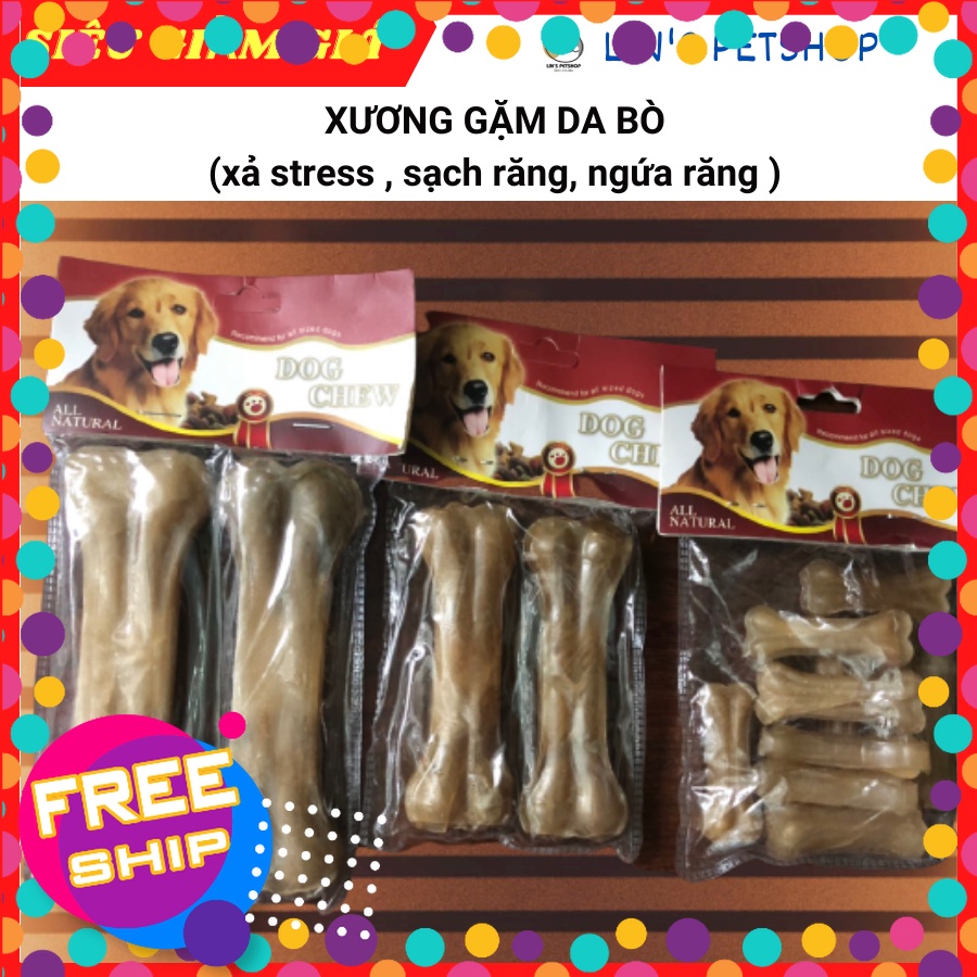 FREESHIP - XƯƠNG GẶM DA BÒ CHO CÚN🐶