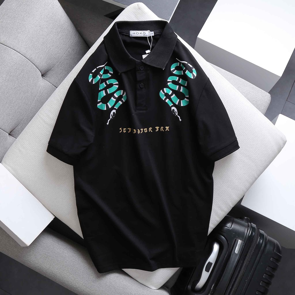 Áo phông Nam Nữ 🔅FULL SIZE🔅 Áo polo Gucci snake thêu rắn chất vải mềm mịn, thấm mồ hôi cực tốt