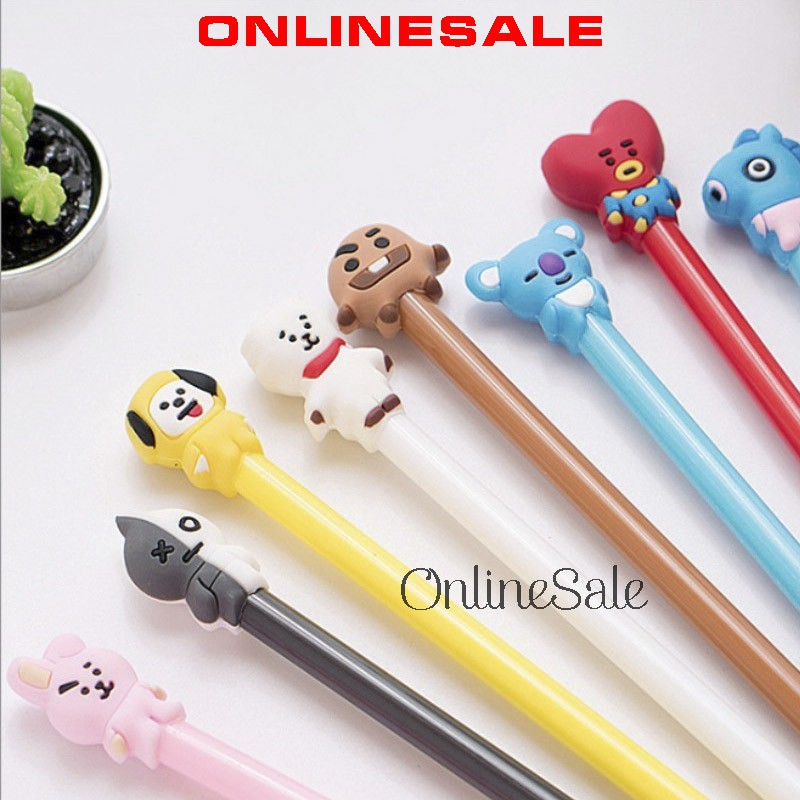 [QUÁ RẺ] Combo 20 Bút Bi Nước 0.5MM hoạt hình cute unicorn dễ thương dùng cho học sinh, văn phòng, mực đều nét chữ đẹp