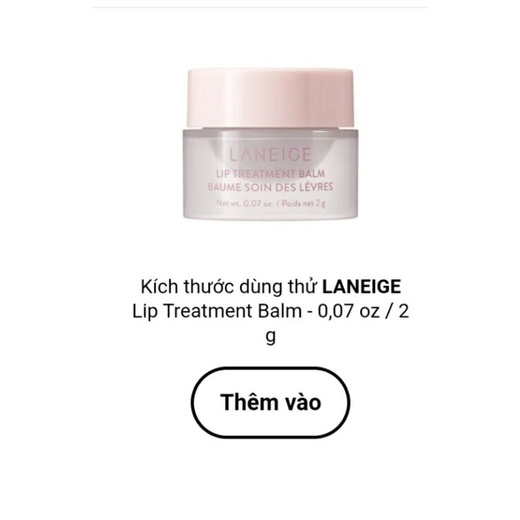 [ Minisize 2g Bill Sephora ] Sáp dưỡng môi LAN.EIGE Lip Treatment Balm