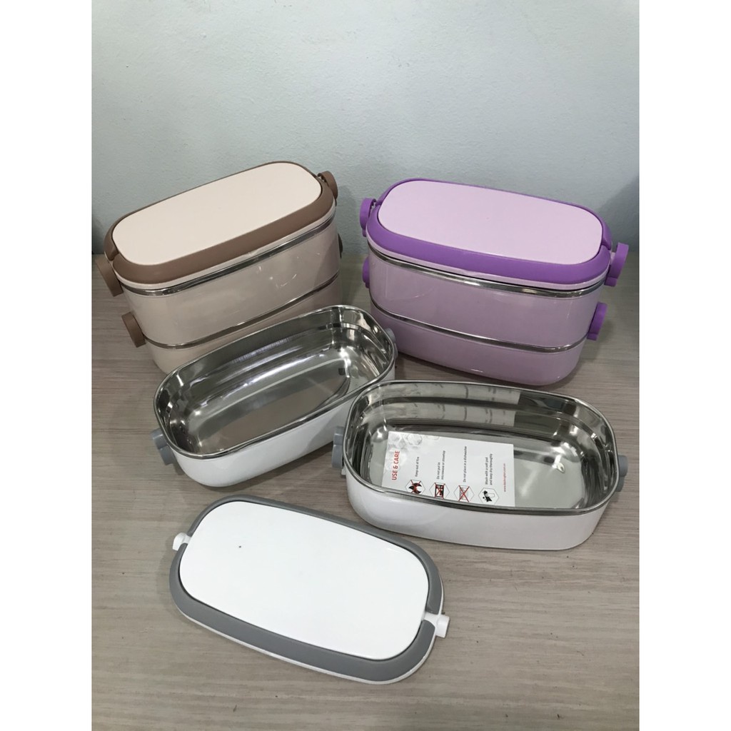 Cặp Lồng - Hộp Cơm Inox Cao Cấp 1500ml Nhập Khẩu Thái Lan Happy Ware Oval