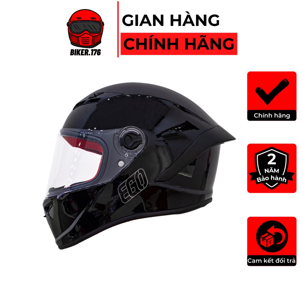Mũ bảo hiểm Fullface EGO E7 1 kính - Form nhỏ gọn, giá rẻ, lót tháo giặt - BIKER.176 - Mũ bảo hiểm chính hãng Vũng Tàu