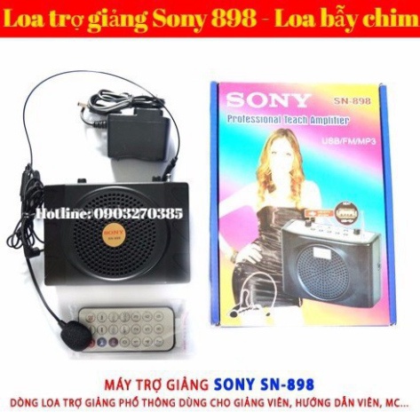 Máy trợ giảng Sony SN-898 (loại1):nghe nhạc USB, đài FM BH 3 tháng