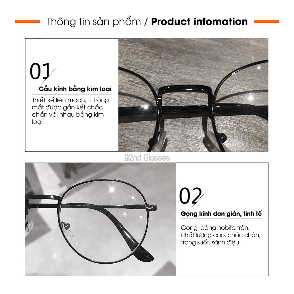 Gọng Kính Cận Kim Loại Dáng Bầu Lani 9254 - Lắp Mắt Cận Theo Yêu Cầu | BigBuy360 - bigbuy360.vn