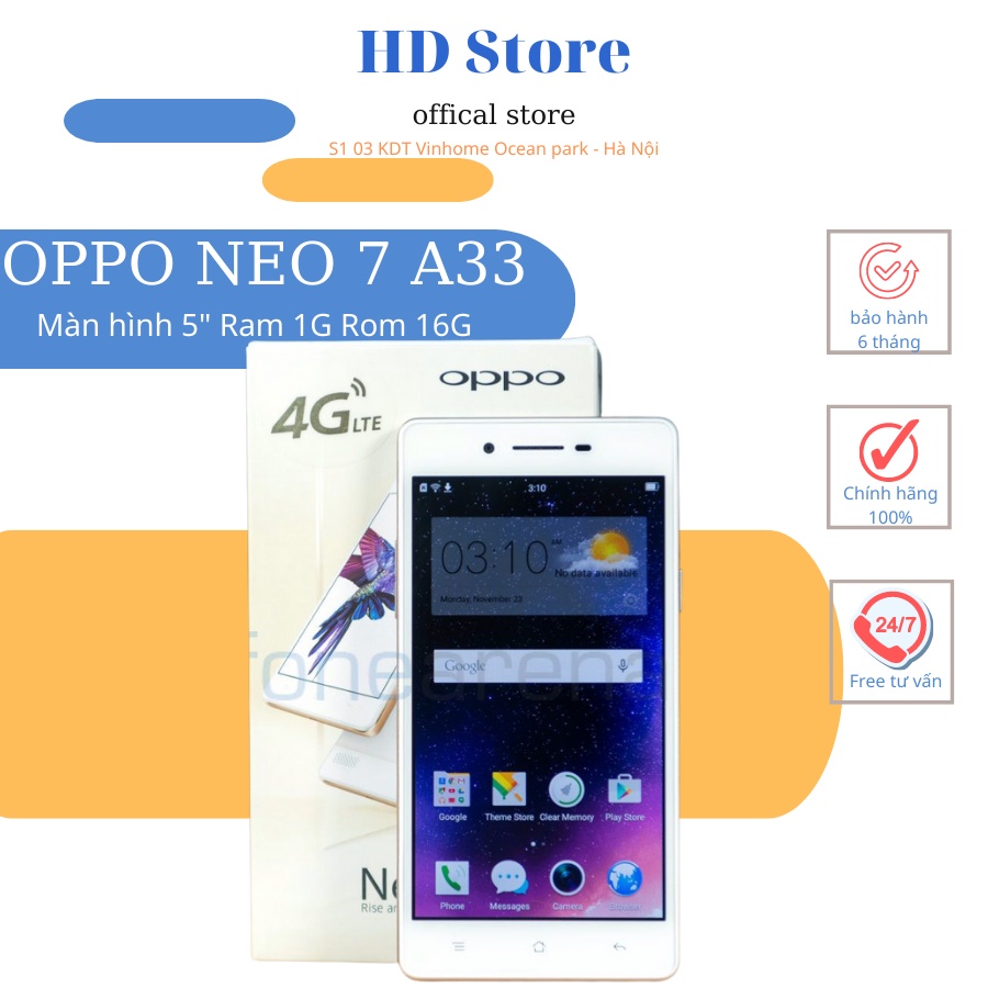 Điện thoại OPPO NEO 7 - A33 cũ giá rẻ, nghe gọi lướt mạng chơi game cơ bản | BH 6 tháng