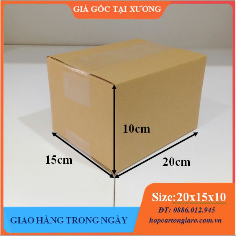 20x15x10 Hộp carton đóng hàng 3 lớp giá tại xưởng, mua buôn liên hệ