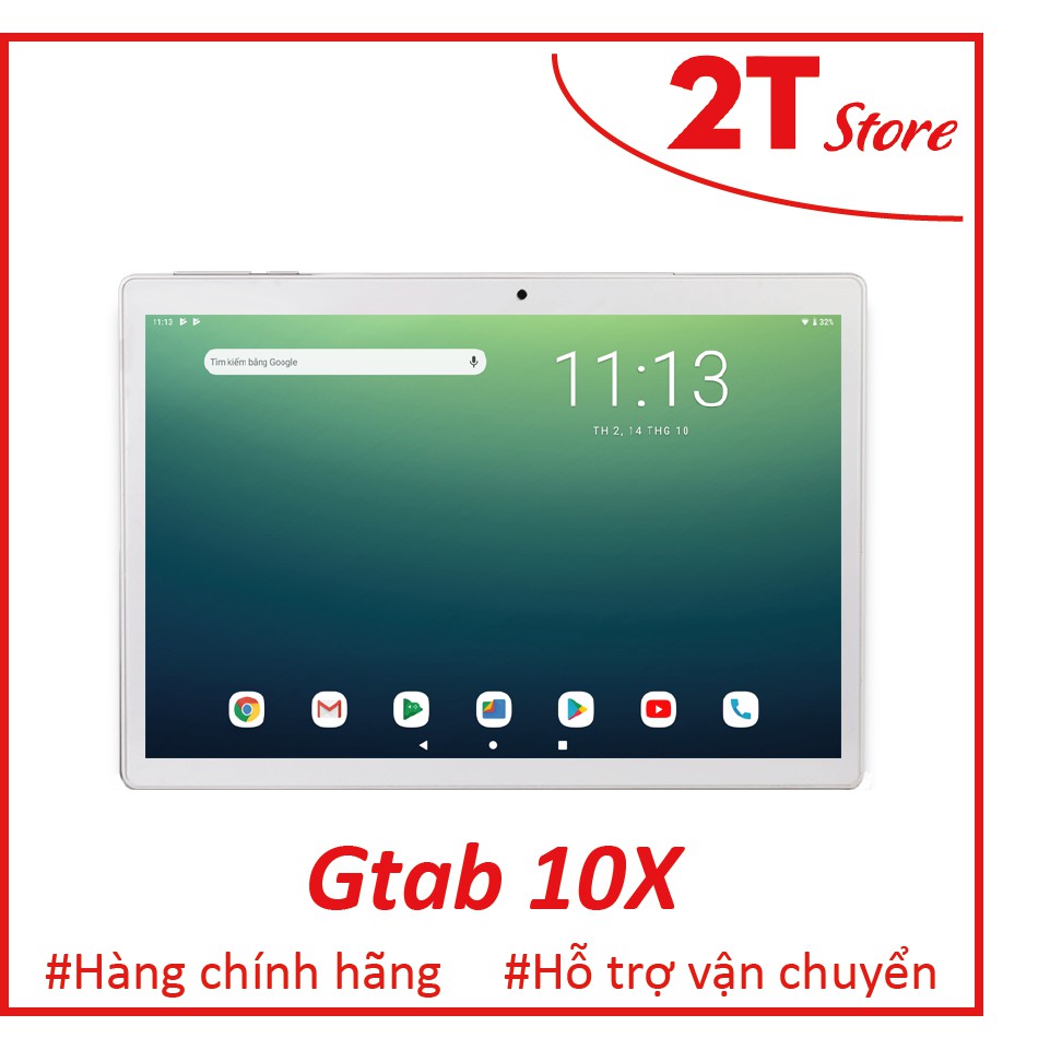 🎁 Máy tính bảng Gtab 10X màn hình to RAM 3GB Android 9 (Wifi+4G)