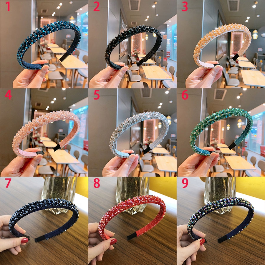 Băng đô cài tóc đính đá nhân tạo thanh lịch cho nữ