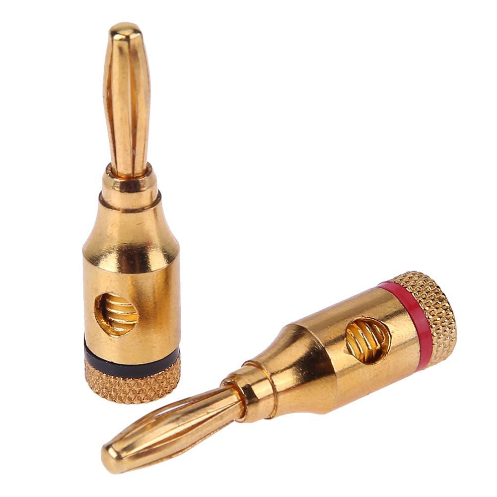Set 2 Đầu Nối Dây Âm Thanh Màu Đỏ