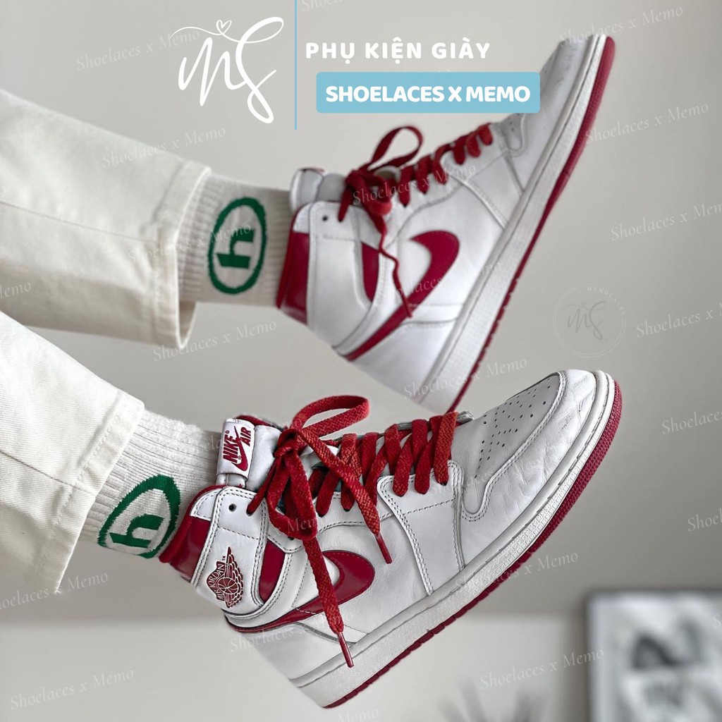 Dây Giày Loang Tie Dye RED- Dây Giày Vintage AJ1 Màu Đỏ