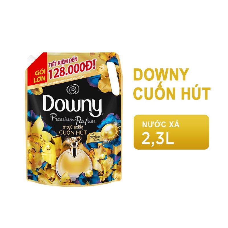 Nước xả vải Downy túi  downy cuốn hút giúp áo quần mềm mại và thơm mát