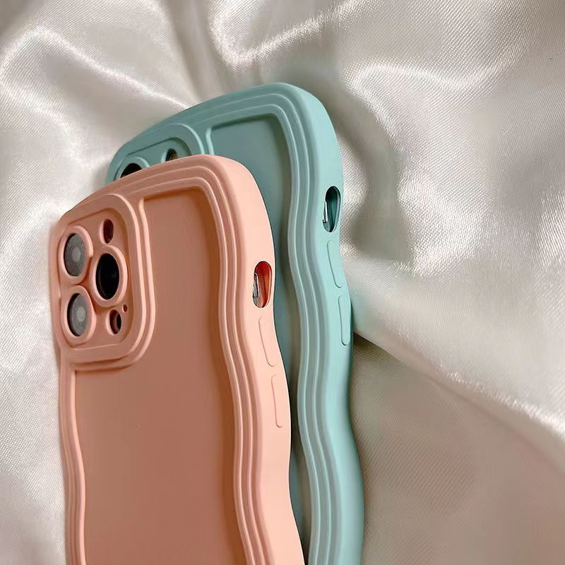 Ốp Điện Thoại Silicon Họa Tiết Gợn Sóng Màu Kẹo Cho iPhone XR X XS Max 7 8 6 6S Plus SE 2020