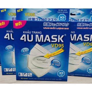 Khẩu trang 3d 4u mask - vd95 - không bí thở - hộp 10 cái