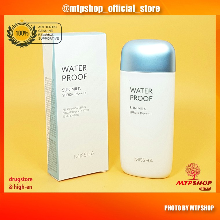 Kem Chống Nắng Missha Waterproof Sun Milk SPF50+ PA++++