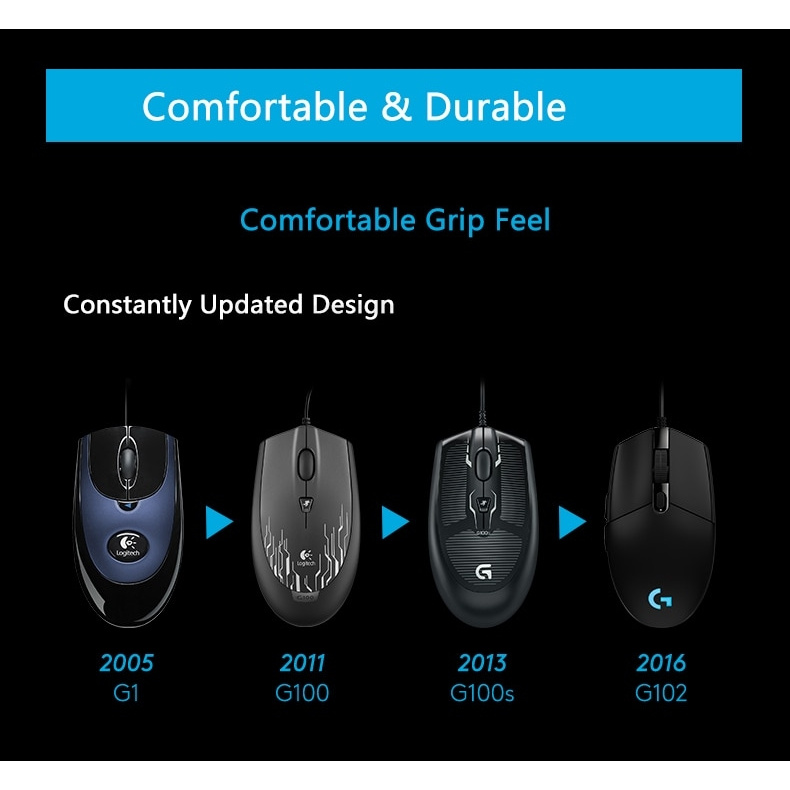 Chuột Gaming G102L Prodigy Quang Học Có Dây 8000dpi