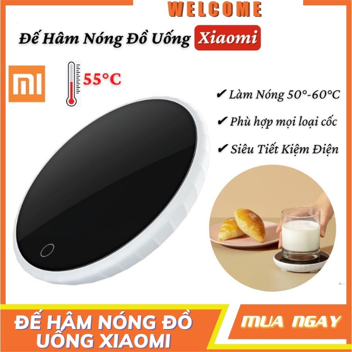 Đế hâm nóng đồ uống Xiaomi-Đế giữ nhiệt Xiaomi-Làm nóng 55 độ-Thích hợp mọi loại cốc-mi_saigon_lt