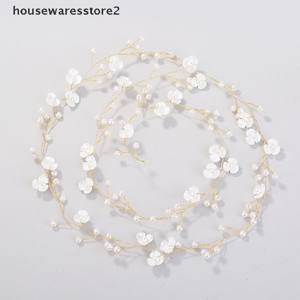 [housewaresstore2] Băng Đô Đính Pha Lê / Hoa / Ngọc Trai Thủ Công Phụ Kiện Tóc Cho Cô Dâu /