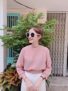 ÁO CROPTOP TAY PHỒNG NƠ LƯNG (KÈM HÌNH THẬT)