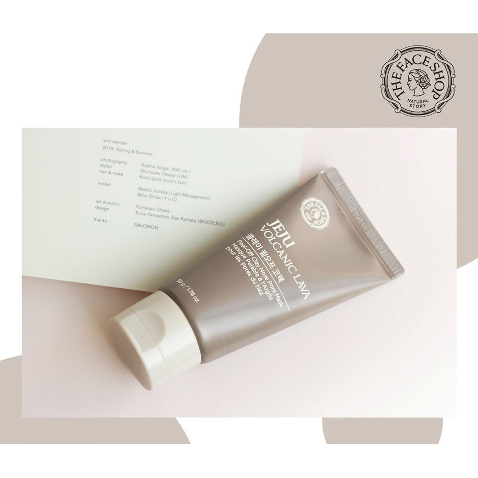 Gel Lột Mụn Jeju Volcanic Lava Peel-off Clay Nose Mask The Face Shop