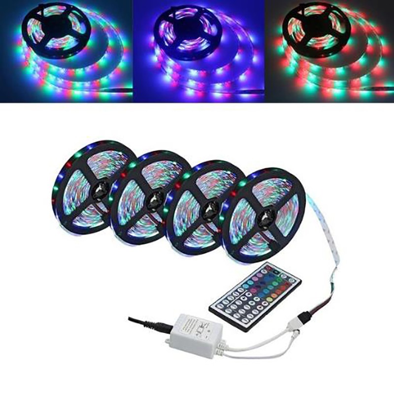 [baishangworshipwell♥]3.28-65.61ft 3528 SMD RGB 600LEDs LED Light Strip+44Key Remote Control