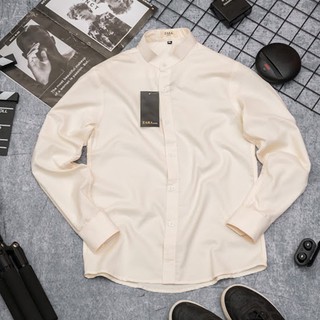 áo sơ mi - áo sơ mi oxford cổ tàu - Chất liệu oxford dầy dặn, dáng áo trẻ trung, mặc lên bao đẹp bao ưng