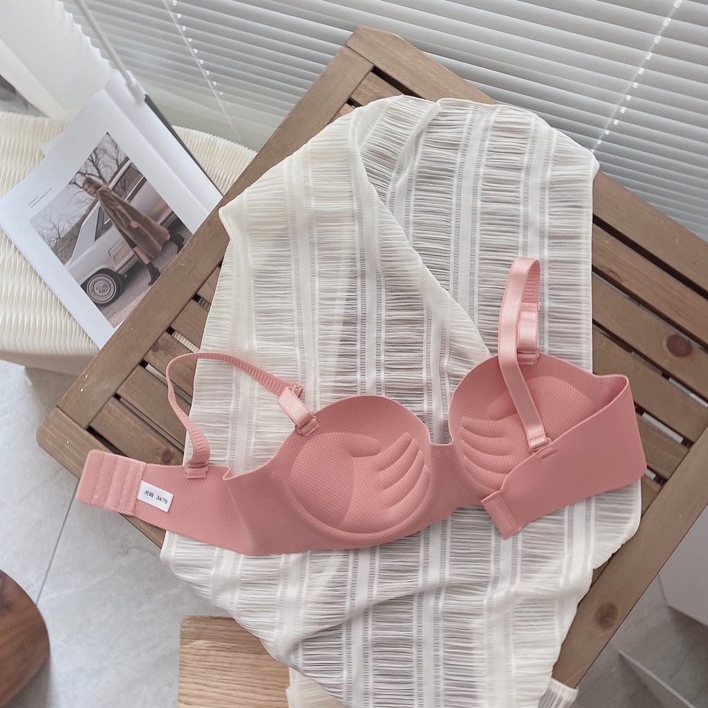 Áo Ngực May Liền Màu Sắc Trơn Không Gọng Thép Thoáng Khí Thoải Mái