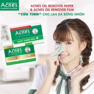 Combo 2 gói thấm dầu Acnes 50 tờ hút sạch nhờn,giúp ngừa mụn,không trôi trang điểm(hêt hàng )