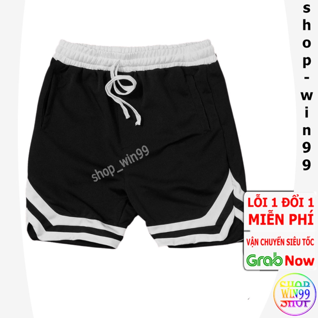 QUẦN SHORT 2V ĐEN Ulzzang UNISEX ĐÙI LỮNG VẢI MỀM MỊN CAO CẤP M01