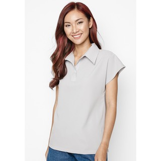 Lovadova - b08c001 - áo kiểu nữ cổ sơ mi tay ngắn