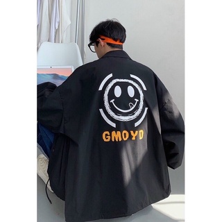 Áo khoác dù hình mặt cười thời trang unisex