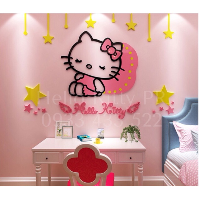 DECAL 3D HELLO KITTY