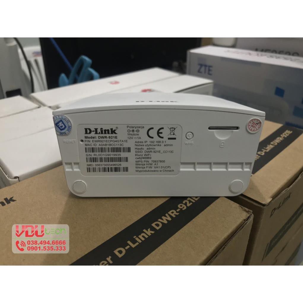 Modem Wifi 4G D-Link DWR-921E | 150Mbps | 32 user, 2 port LAN