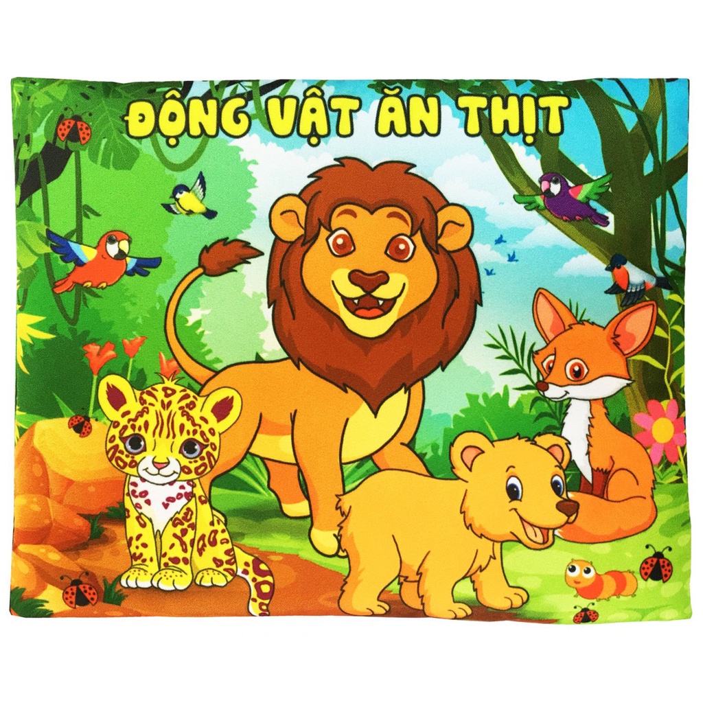 Sách vải cơ bản - Động vật, Sinh vật biển, Hoa quả màu sắc, Chữ cái, Số đếm, Hình khối,... (Lẻ tùy chọn) - PIPO Việt Nam