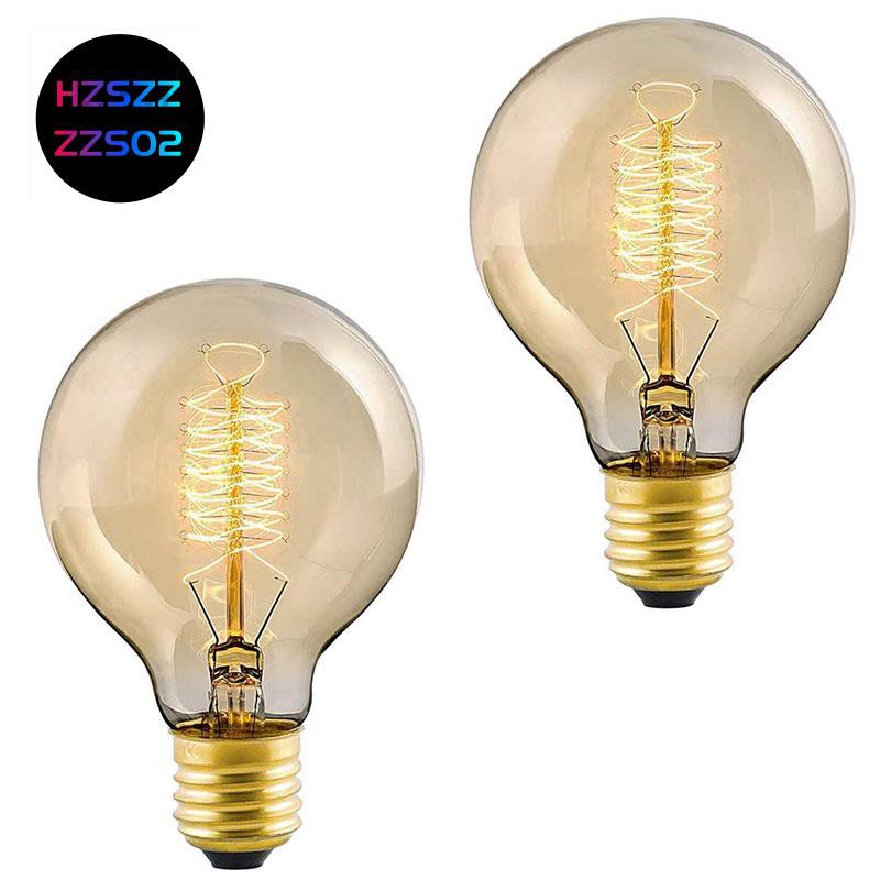 Retro Bulb E27 220V 40W Bulb Incandescent Lamp Filament Light Bulb Tungsten Lamp Home Decor,2PCS