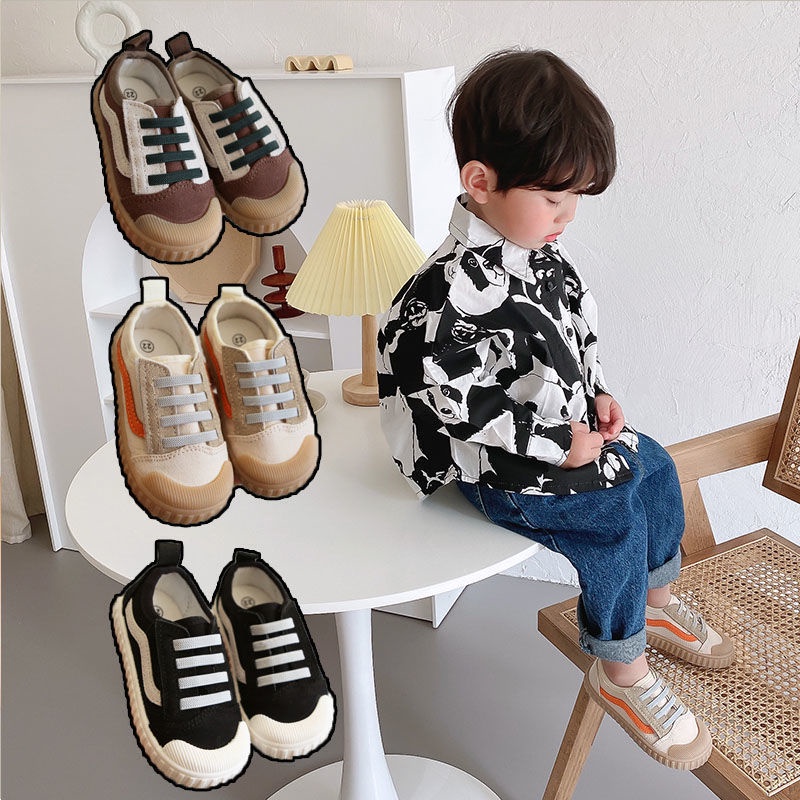 Giày Thể Thao Vải Canvas Đế Mềm Chống Trượt Thời Trang Xuân Thu Cho Bé Trai 3-7 Tuổi