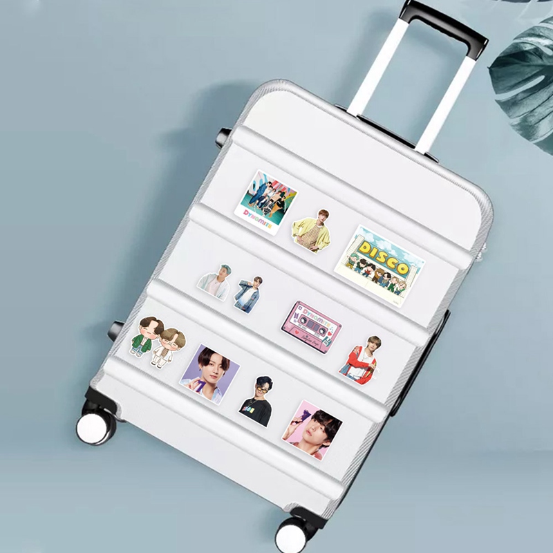 Set 77 miếng sticker dán trang trí in hình nhóm nhạc BTS